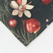 Weihnachtsdekorationen, Blätter, Blume Fleecedecke (Ecke)
