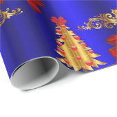 Weihnachtsdekorationen Blau Geschenkpapier (Rolleneckpunkt)