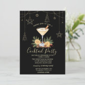 Weihnachtsdekorationen Cocktail Orange Weihnachten Einladung (Stehend Vorderseite)