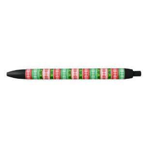 WEIHNACHTSDEKORATIONEN DESIGN ROT WEIß GRÜN KUGELSCHREIBER