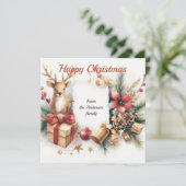 Weihnachtsdekorationen Feiertagskarte (Stehend Vorderseite)