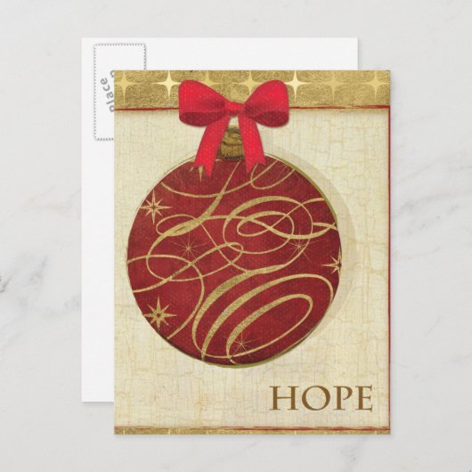 Weihnachtsdekorationen Feiertagspostkarte (Vorne/Hinten)