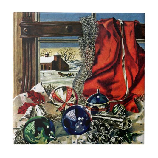 Weihnachtsdekorationen Fliese (Vorderseite)