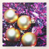 Weihnachtsdekorationen Glasuntersetzer (Vorderseite)