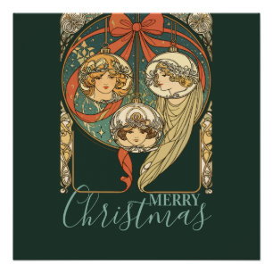 Weihnachtsdekorationen Glaube Hoffnung Und Nächste Poster