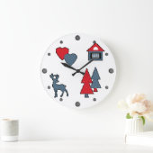 Weihnachtsdekorationen Große Wanduhr (Zuhause)