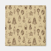 Weihnachtsdekorationen handgezeichnet magnet (Vorne)