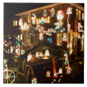Weihnachtsdekorationen im Freien Fliese (Vorderseite)