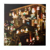 Weihnachtsdekorationen im Freien Fliese (Vorderseite)