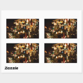 Weihnachtsdekorationen im Freien Rechteckiger Aufkleber (Blatt)