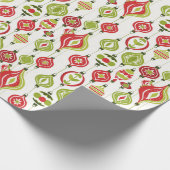 Weihnachtsdekorationen im Roten und Grünen Stil de Geschenkpapier (Ecke)