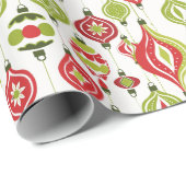 Weihnachtsdekorationen im Roten und Grünen Stil de Geschenkpapier (Rolleneckpunkt)