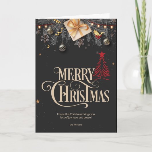 Weihnachtsdekorationen Karte (Vorderseite)