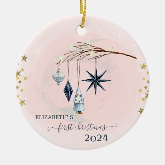 Weihnachtsdekorationen Keramik Ornament (Vorne)