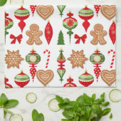 Weihnachtsdekorationen Lebkuchen Bonbons Geschirrtuch (Gefaltet)