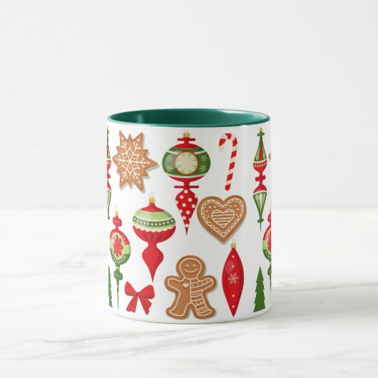 Weihnachtsdekorationen Lebkuchen Bonbons Tasse (Zentrum)