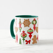 Weihnachtsdekorationen Lebkuchen Bonbons Tasse (Vorderseite Links)