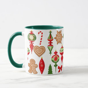 Weihnachtsdekorationen Lebkuchen Kekse Süßigkeiten Tasse