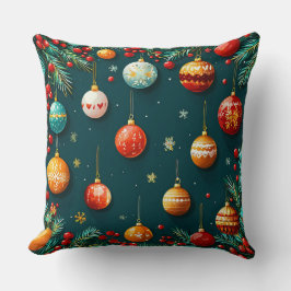 Weihnachtsdekorationen mit Ornamenten Kissen