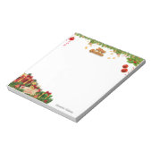 Weihnachtsdekorationen mit Rot- und Goldballen Notizblock (Rotiert)