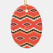 Weihnachtsdekorationen nach Native Tribal Muster Keramik Ornament (Hinten)