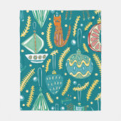 Weihnachtsdekorationen nahtlos Muster. Bright-Prot Fleecedecke (Vorderseite)