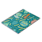 Weihnachtsdekorationen nahtlos Muster. Bright-Prot Notizblock (Linke Seite)