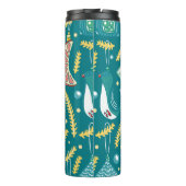 Weihnachtsdekorationen nahtlos Muster. Bright-Prot Thermosbecher (Rückseite)