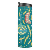 Weihnachtsdekorationen nahtlos Muster. Bright-Prot Thermosbecher (Nach rechts gedreht)