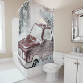 Weihnachtsdekorationen Ornamente Duschvorhang (Beispiel)