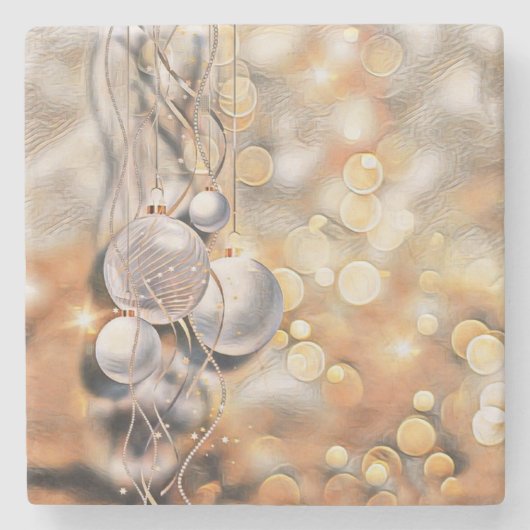 Weihnachtsdekorationen Ornamente Steinuntersetzer (Vorderseite)