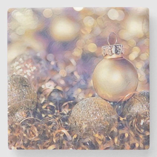 Weihnachtsdekorationen Ornamente Steinuntersetzer (Vorderseite)