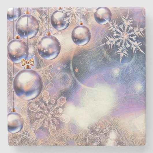 Weihnachtsdekorationen Ornamente Steinuntersetzer (Vorderseite)