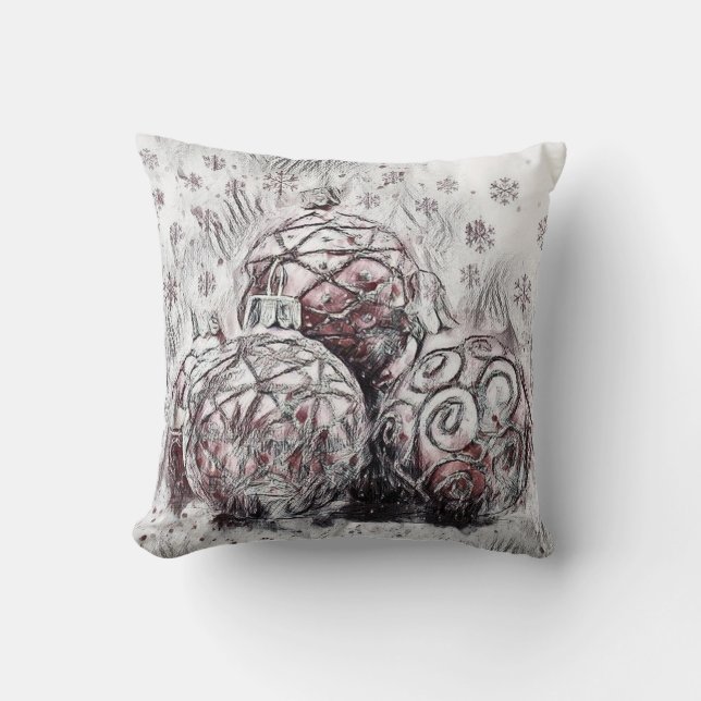 Weihnachtsdekorationen Ornamente Tischset Kissen (Vorderseite)