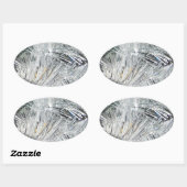 Weihnachtsdekorationen Ovaler Aufkleber (Blatt)