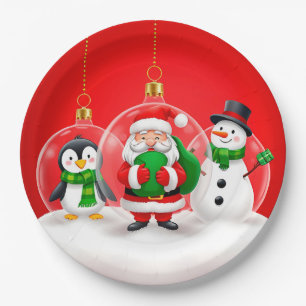 Weihnachtsdekorationen Pappteller