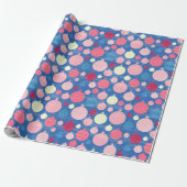 Weihnachtsdekorationen Pink Blue Holiday Pattern Geschenkpapier (Ungerollt)