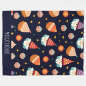 Weihnachtsdekorationen Retro Muster Fleecedecke (Vorderseite (Horizontal))