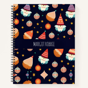 Weihnachtsdekorationen Retro Muster Notizblock