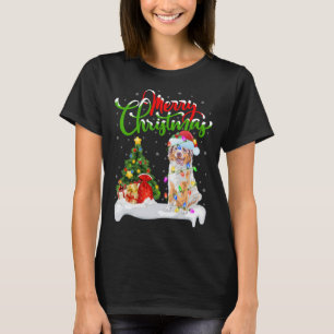 Weihnachtsdekorationen Santa Australian Shepherd D T-Shirt