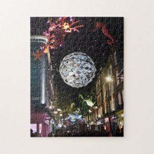 Weihnachtsdekorationen, SoHo, London Vereinigtes K Puzzle