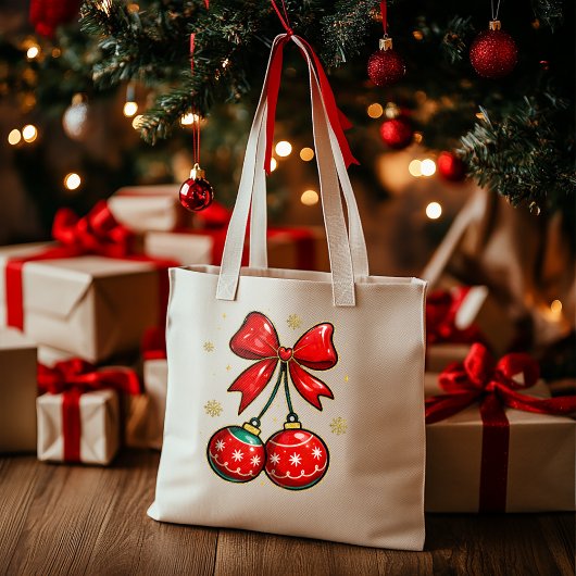 Weihnachtsdekorationen Tragetasche