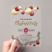 Weihnachtsdekorationen und Schnee Acryleinladungen (Insitu (Handheld))