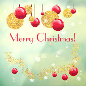 Weihnachtsdekorationen und Schnee Fensteraufkleber (Blatt 3)