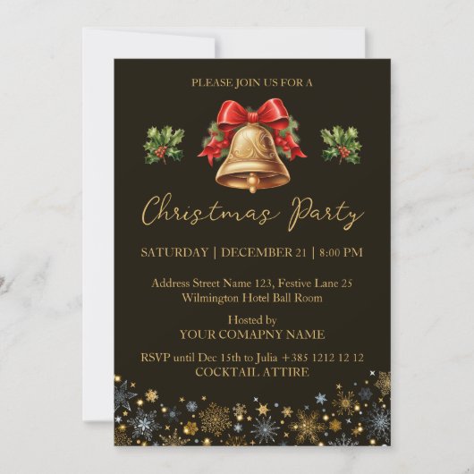 Weihnachtsdekorationen Unternehmen Party Einladung (Vorderseite)