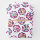 Weihnachtsdekorationen von Purpur und Blues Geschenkpapier Set (Beispiel)