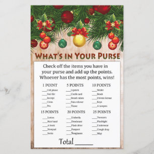 Weihnachtsdekorationen Was ist in deinem Handtasch