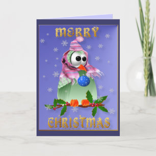 Weihnachtsdekorations-Vogel-Karte Feiertagskarte