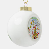 Weihnachtsdekorationsball Keramik Kugel-Ornament (Links)