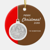 Weihnachtsdekorationsball Keramikornament (Vorne)